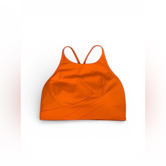 Lululemon Flow Y Wrap-Front High-Neck Bra Color ORFH Sz 6 - Picture 3 of 8